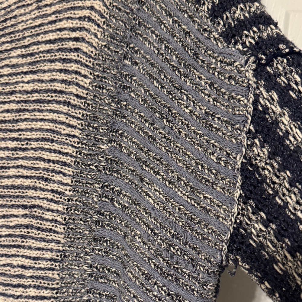 Free People Striped Sweater - Cream and Blue - Picture 4 of 4